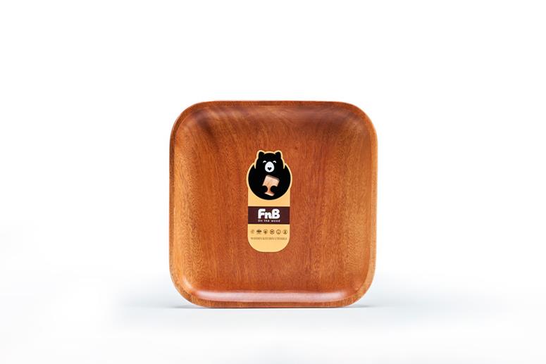 DĨA VUÔNG FnB GỖ XÀ CỪ NGUYÊN KHỐI